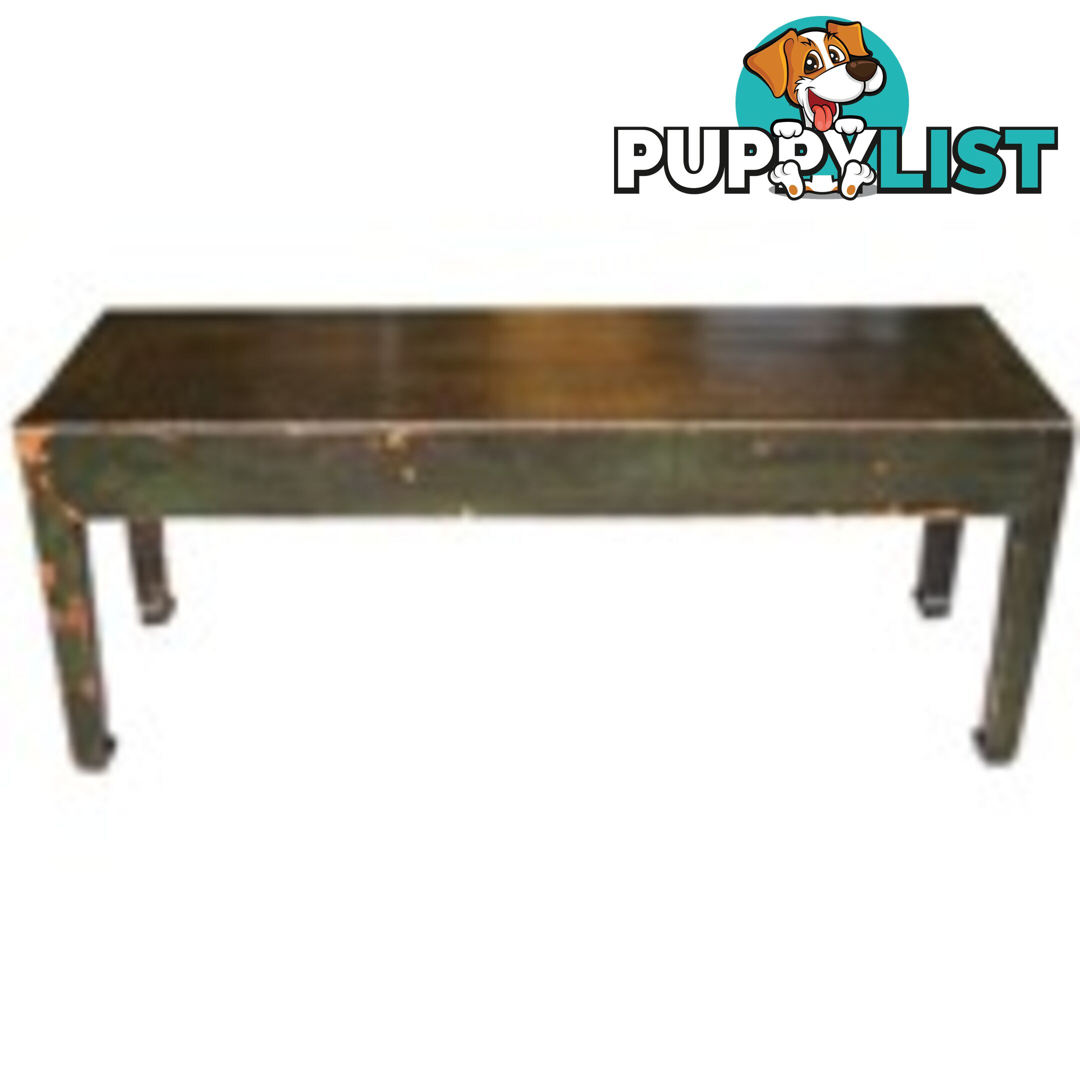 Green Original Antique Chinese Bench