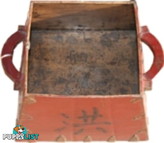 Antique Wood Rice Bucket