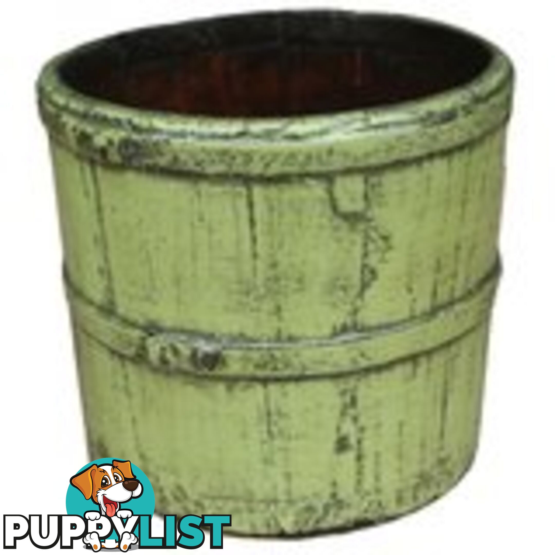 Green Antique Chinese Rice Bucket