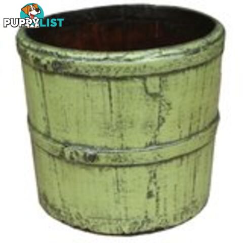 Green Antique Chinese Rice Bucket