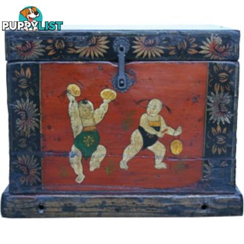 Large Chinese Antique Painted Chest