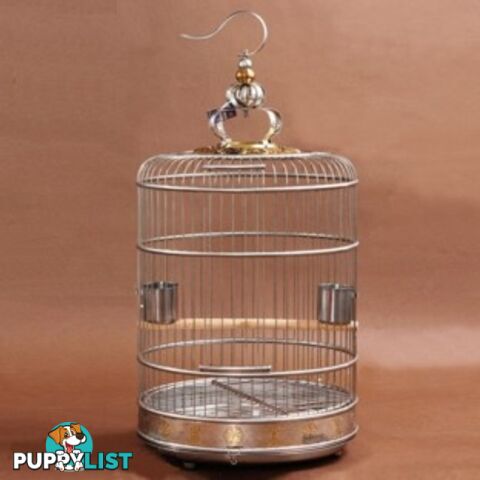 Gold Stainless Steel Bird Cage 40cm