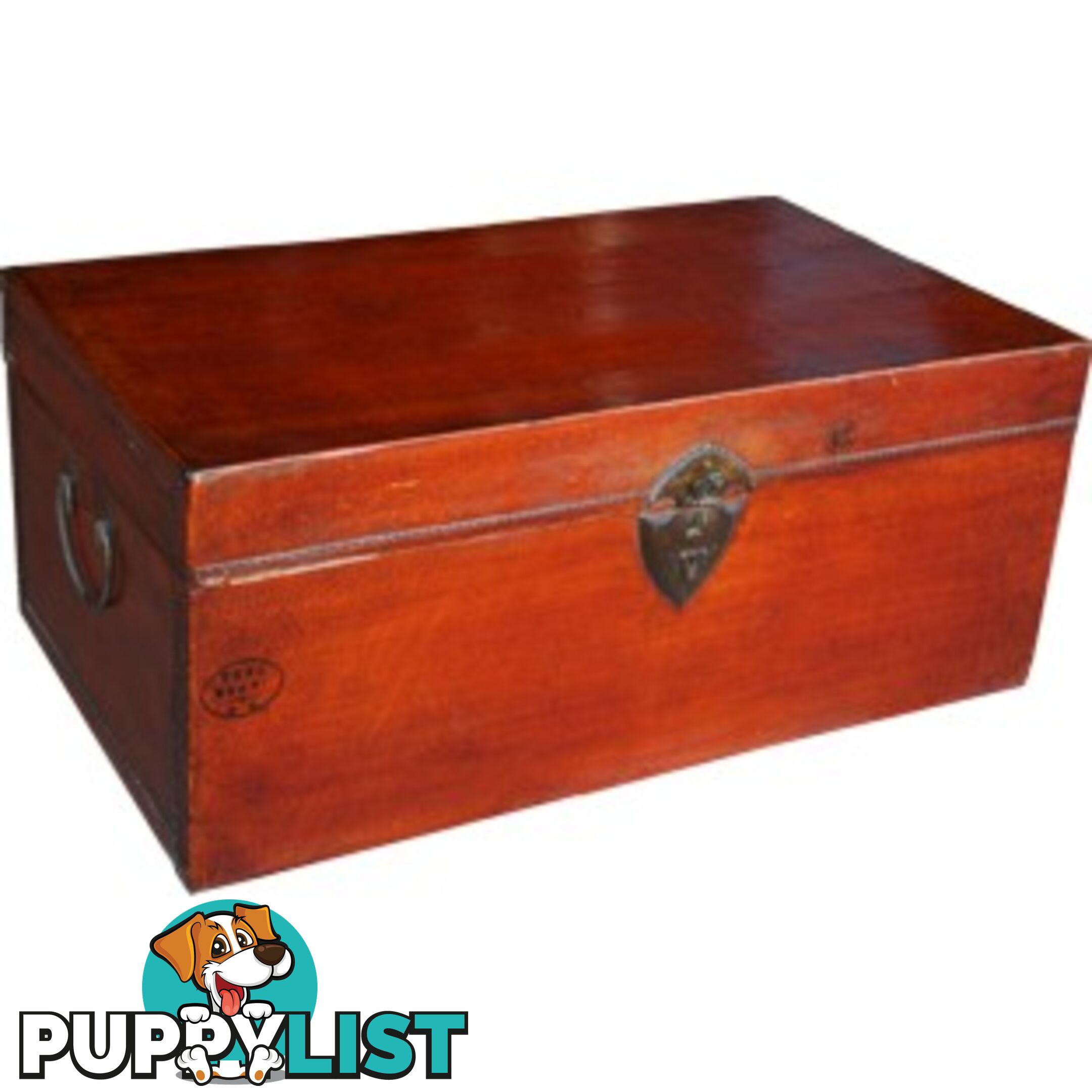 Red Original Chinese Leather Chest