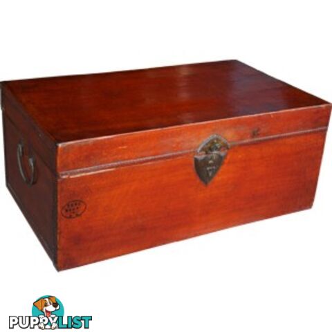 Red Original Chinese Leather Chest