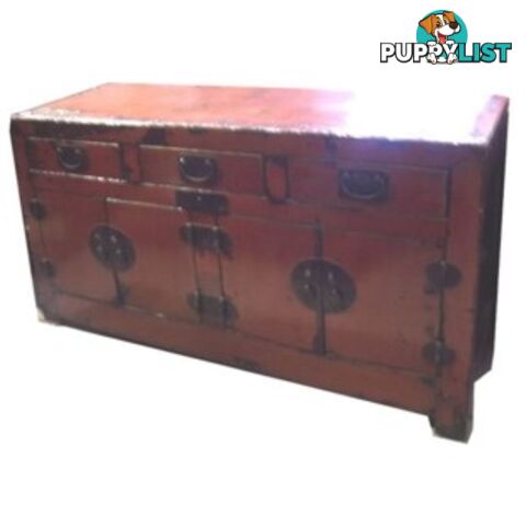 Red Original Chinese Antique Sideboard