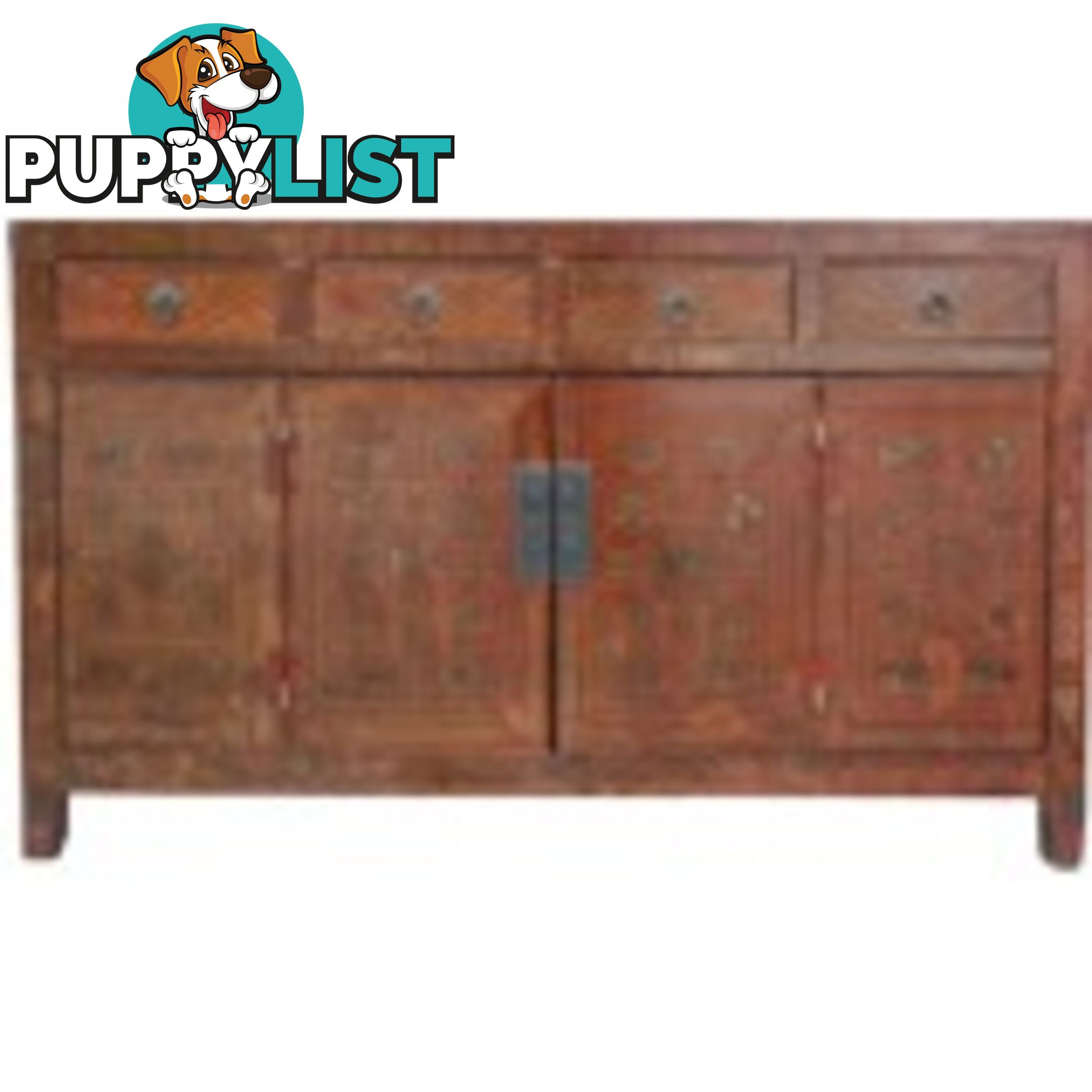 Original Manchurian Painted Chinese Sideboard