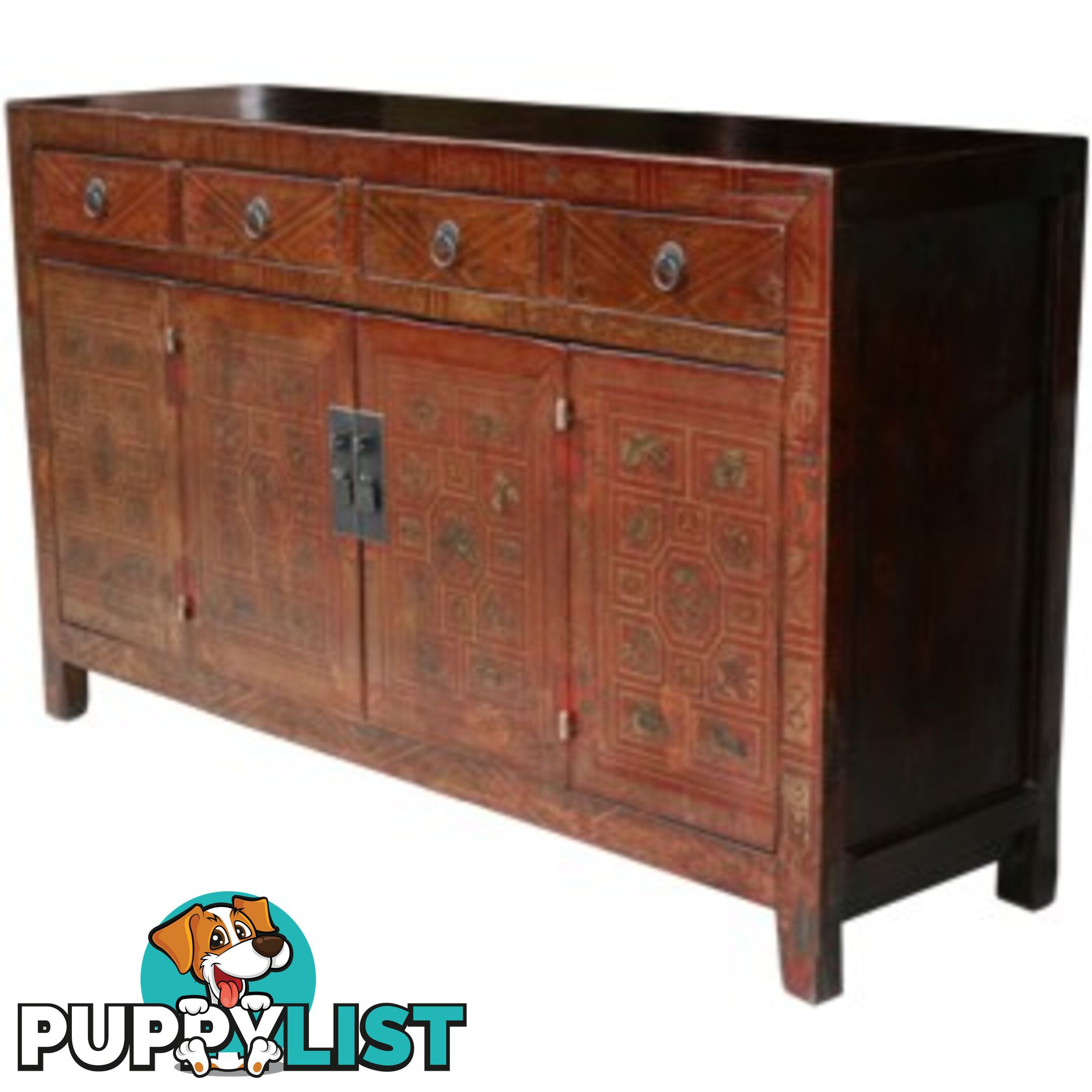 Original Manchurian Painted Chinese Sideboard