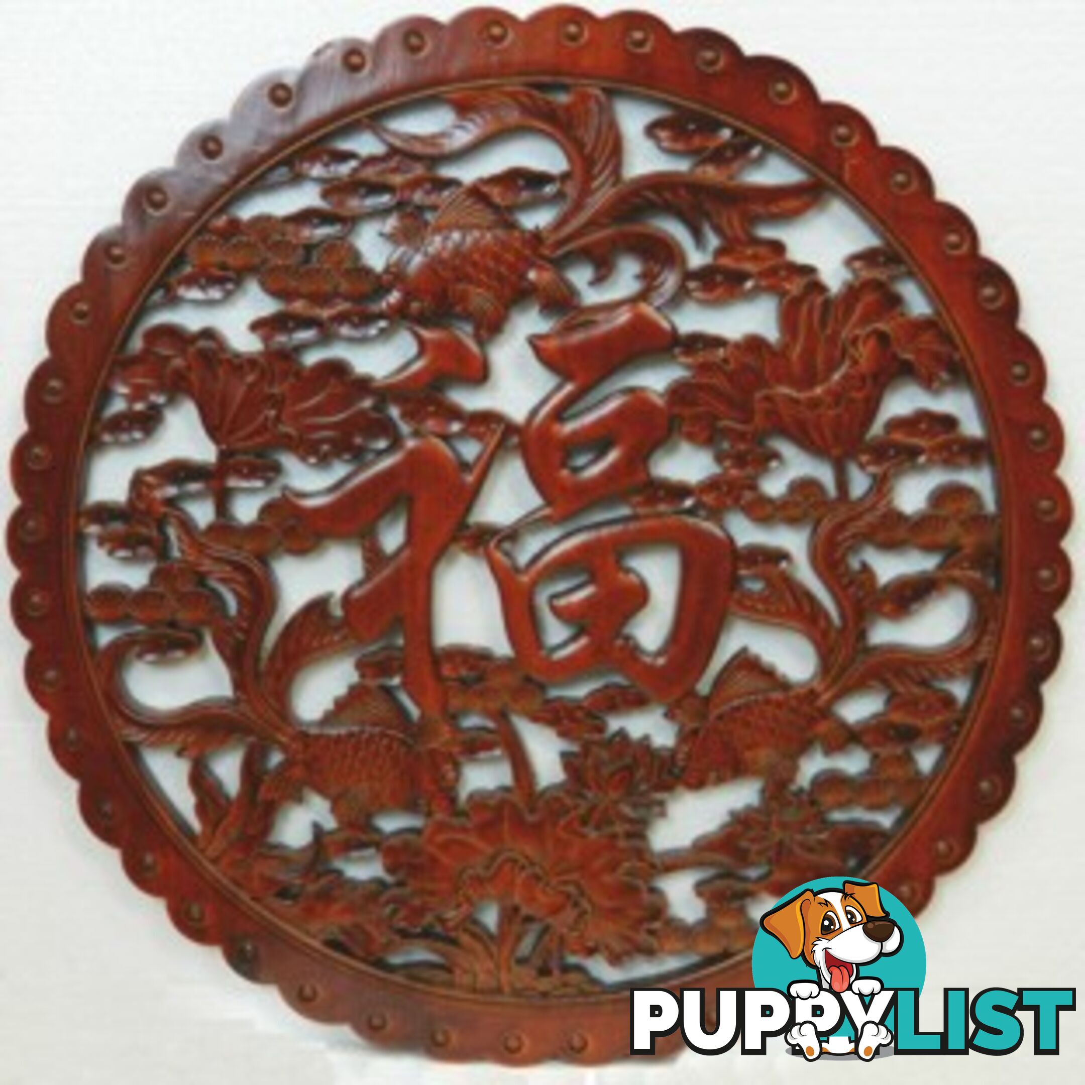 Chinese Camphor Wood Carved Wall Hanging