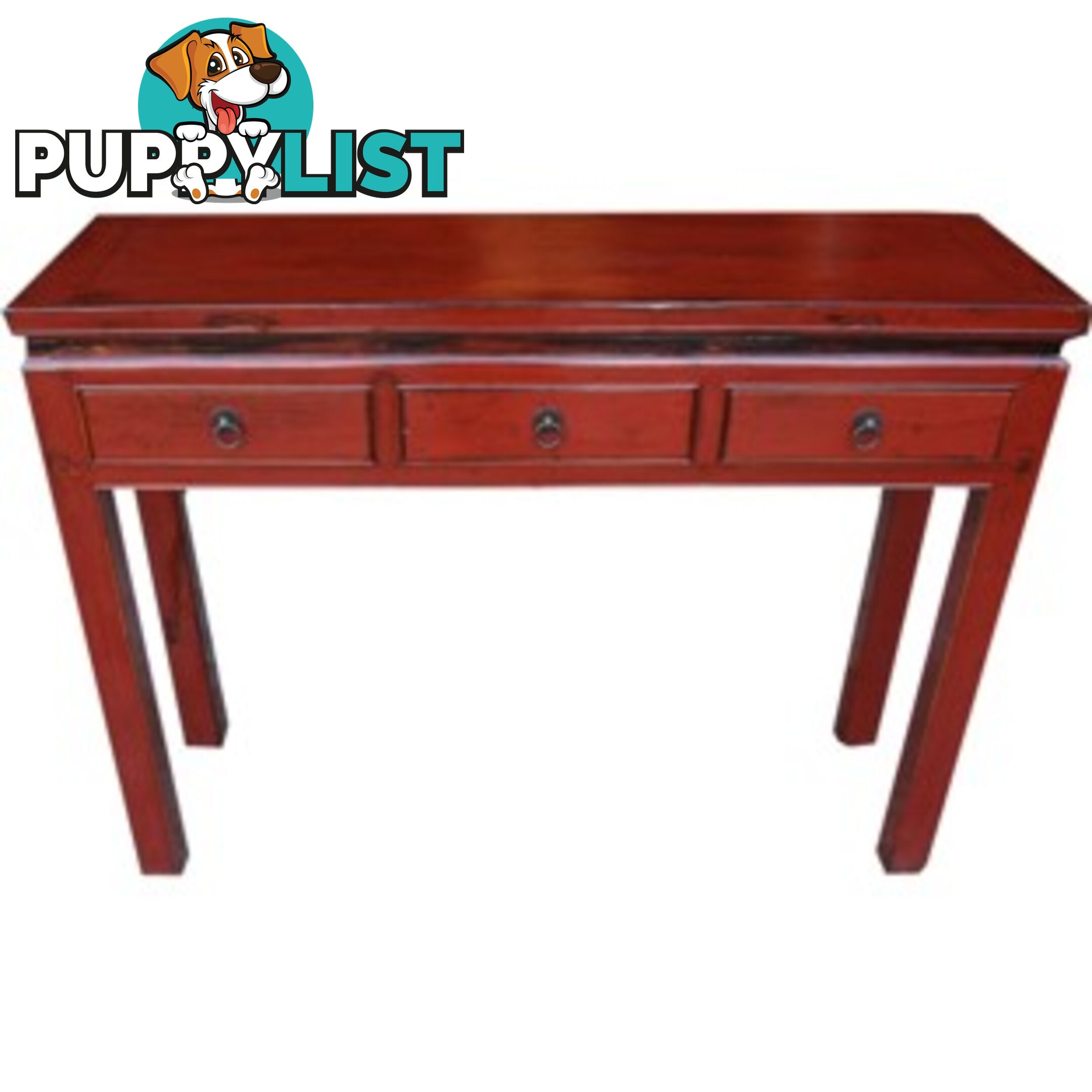 Original Chinese Red Desk Console Table