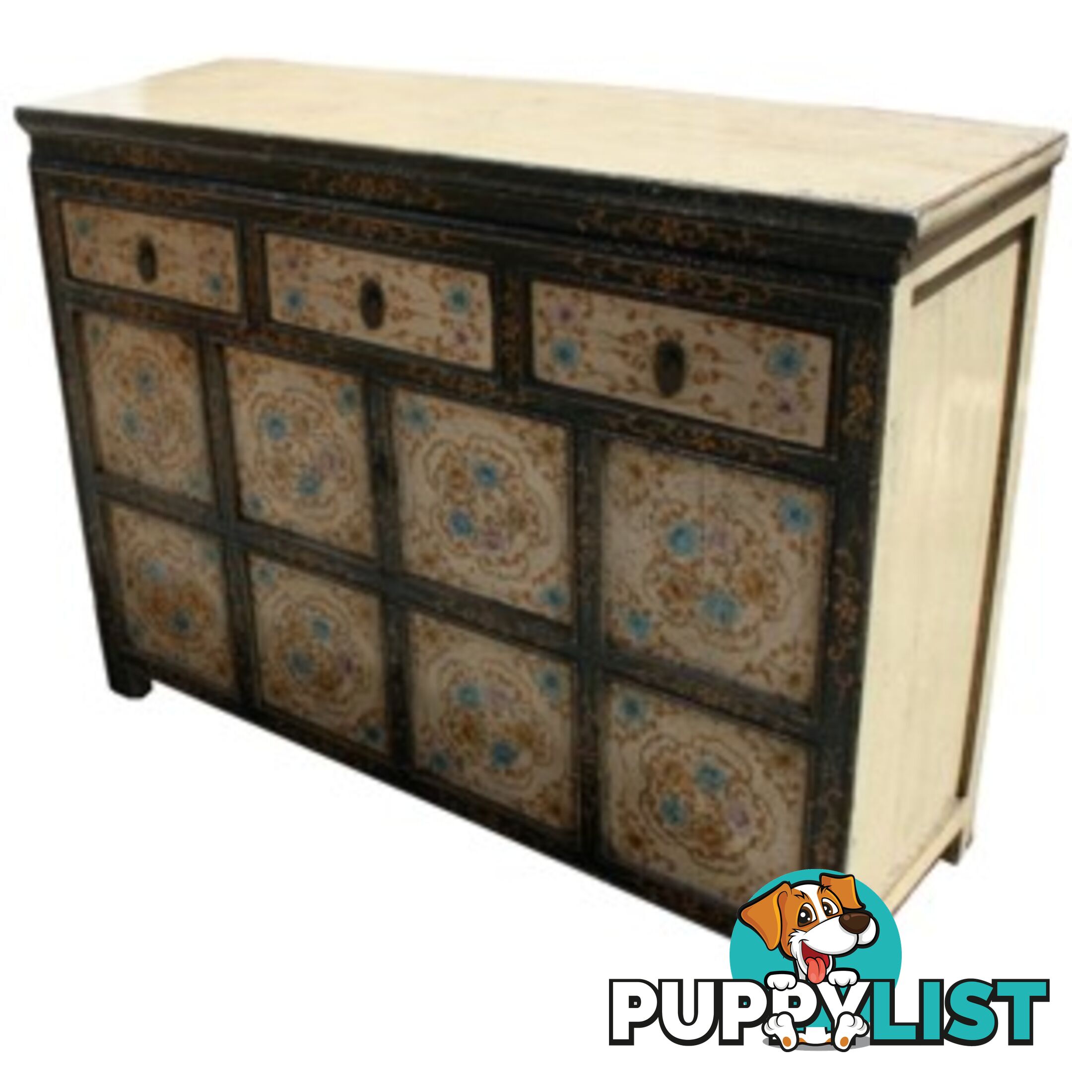 Chinese Antique Painted Tibetan Sideboard