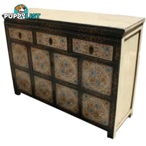 Chinese Antique Painted Tibetan Sideboard