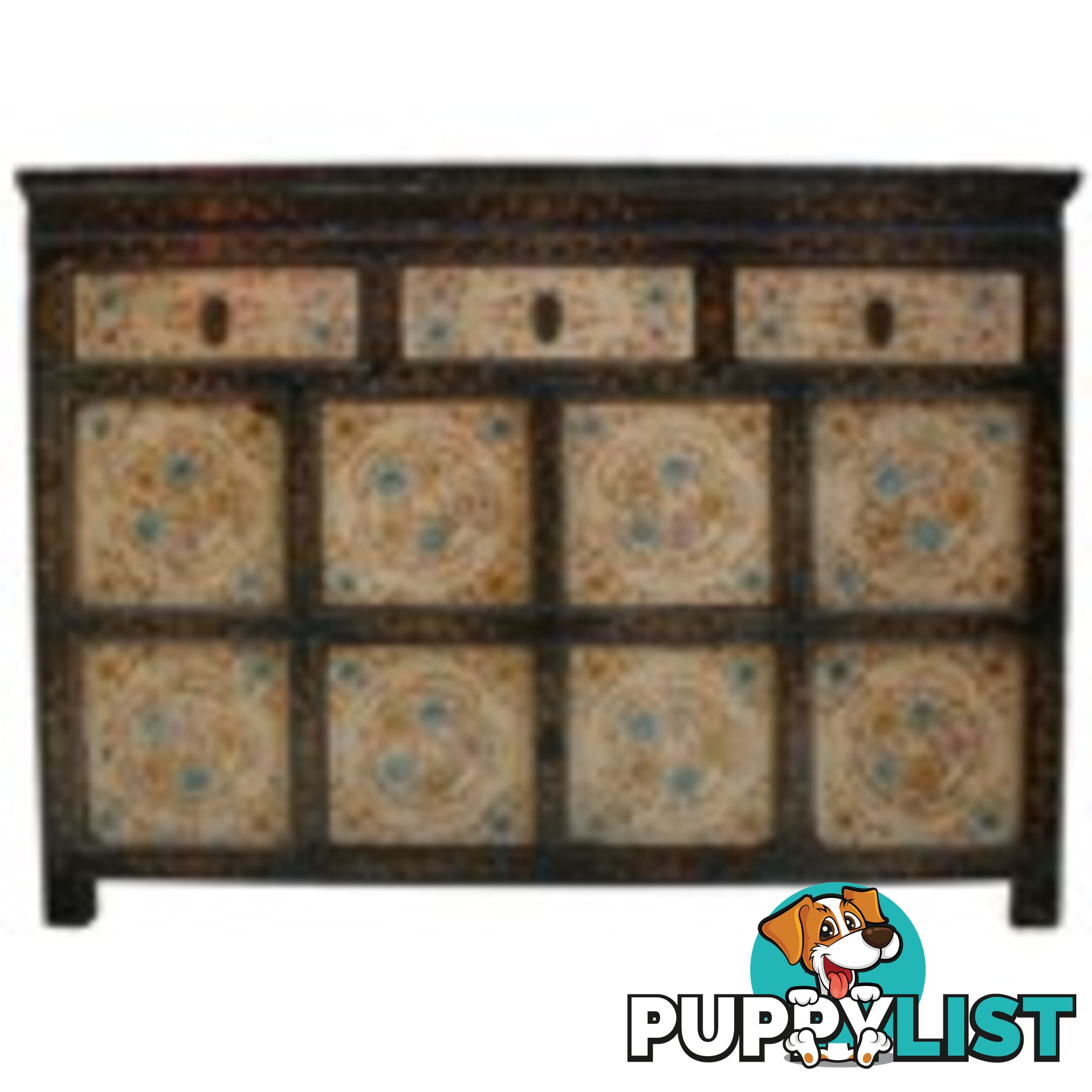 Chinese Antique Painted Tibetan Sideboard