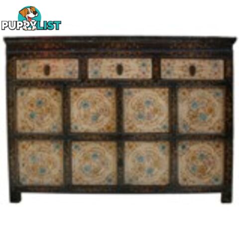 Chinese Antique Painted Tibetan Sideboard