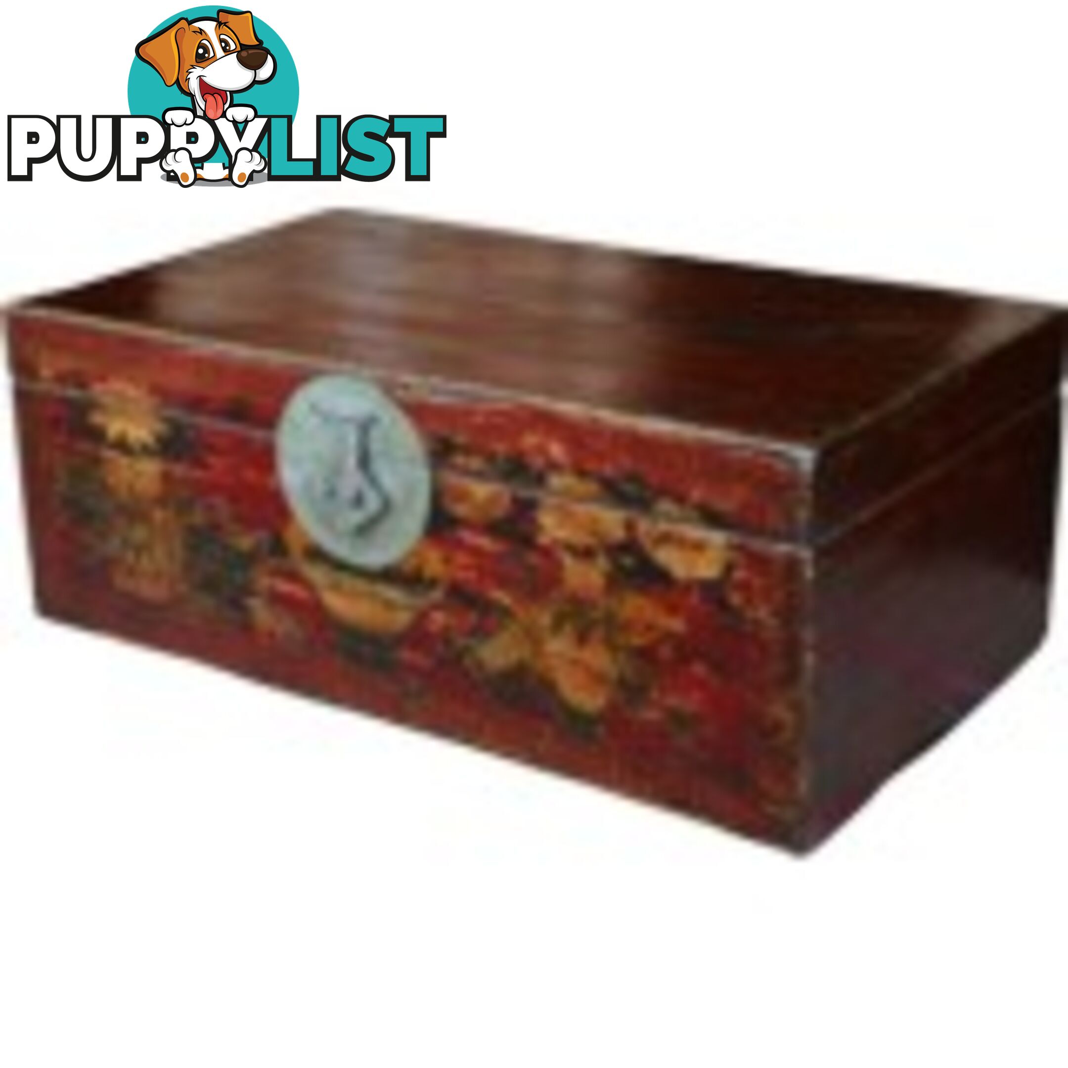 Red Painted Chinese Trunk