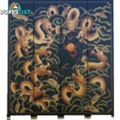 Oriental Nine Dragons Room Divider Screen