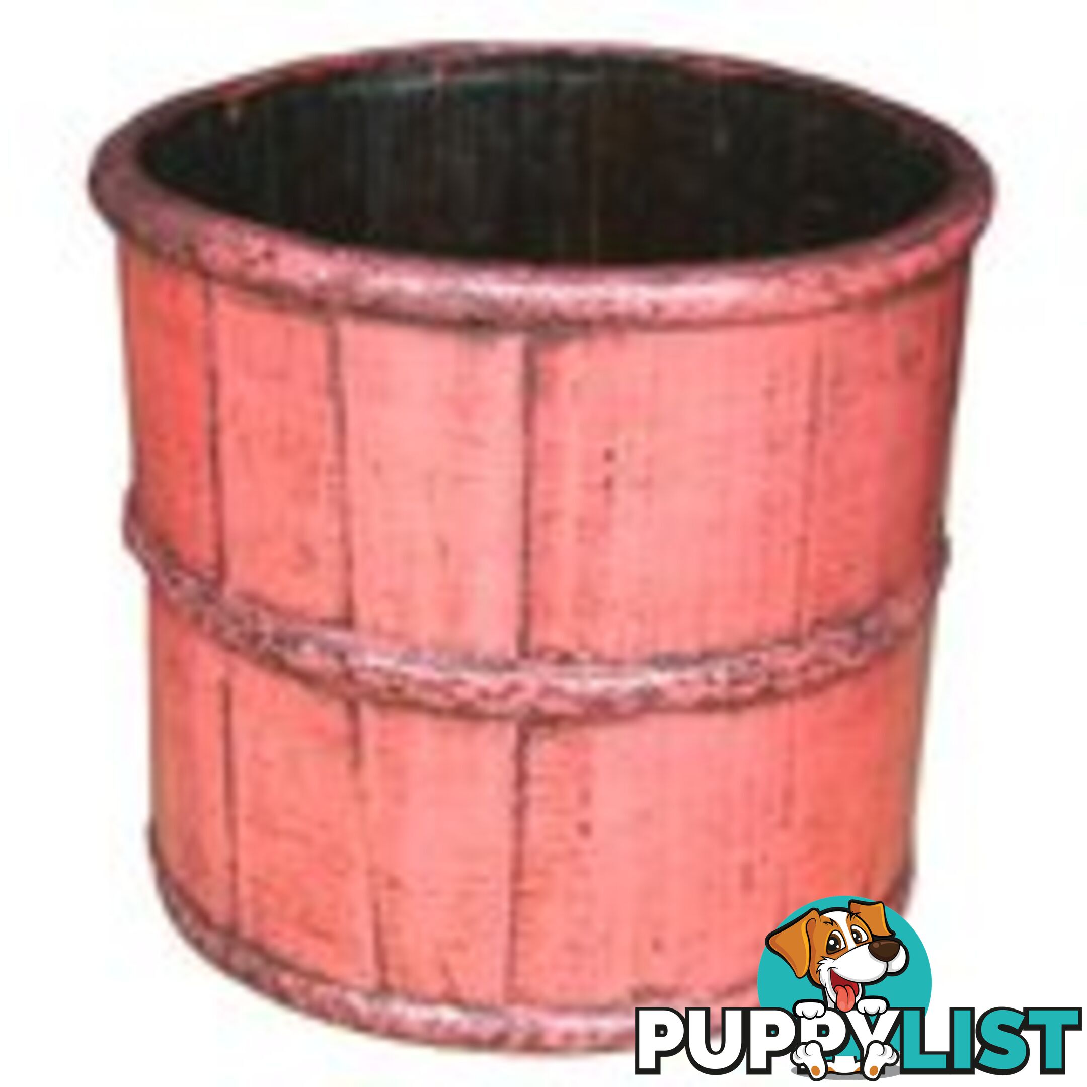 Pink Antique Chinese Rice Bucket