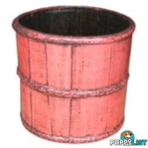 Pink Antique Chinese Rice Bucket