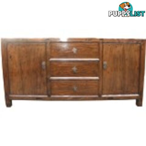 Chinese Antique Natural Elmwood Sideboard