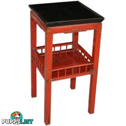 Original Chinese Red Vase Table