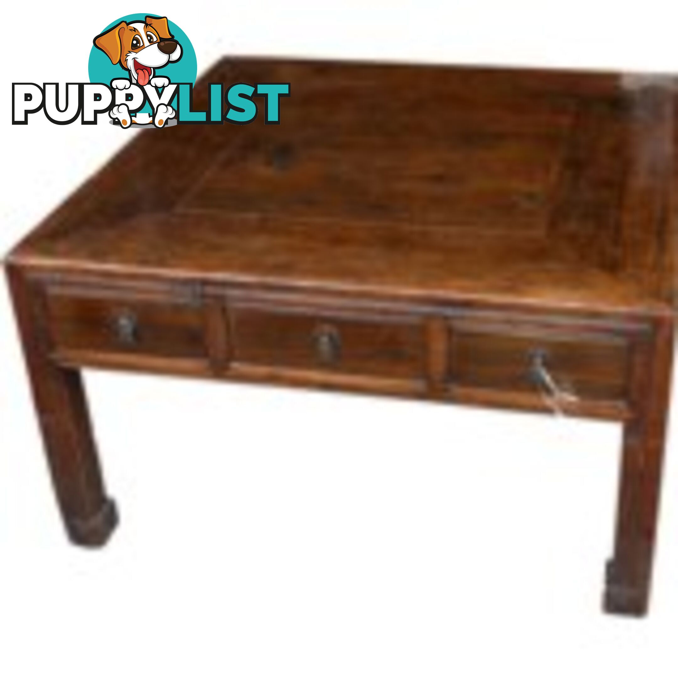 Chinese Country Style Coffee Table with Drawers