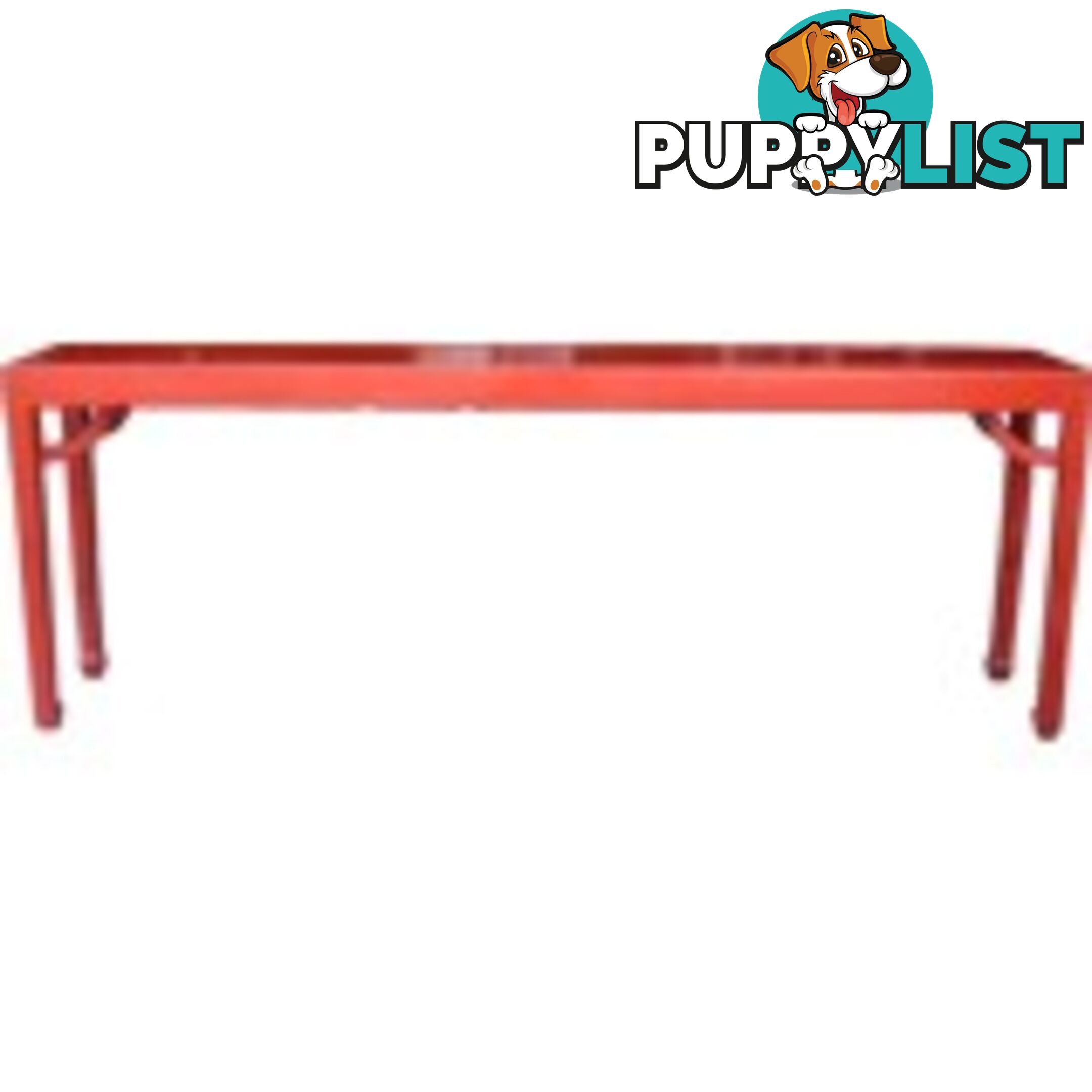 Original Red Chinese Console Table with Corner Legs