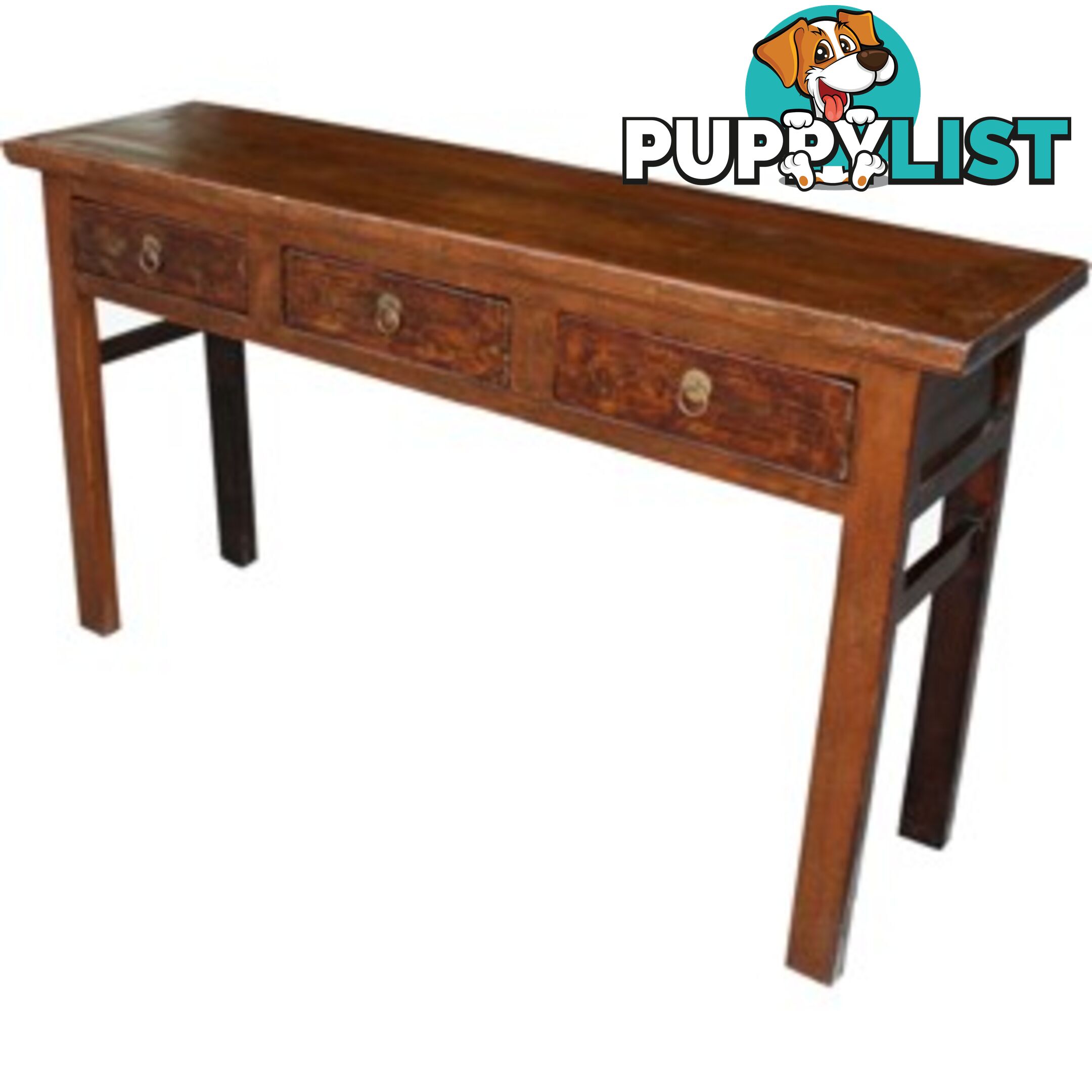 Chinese Original 3 Drawers Console Hallway Table