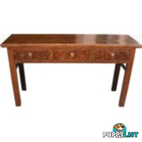 Chinese Original 3 Drawers Console Hallway Table