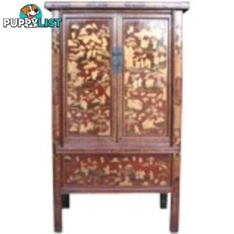 Chinese Painted Large Cabinet Shanxi Province Origin