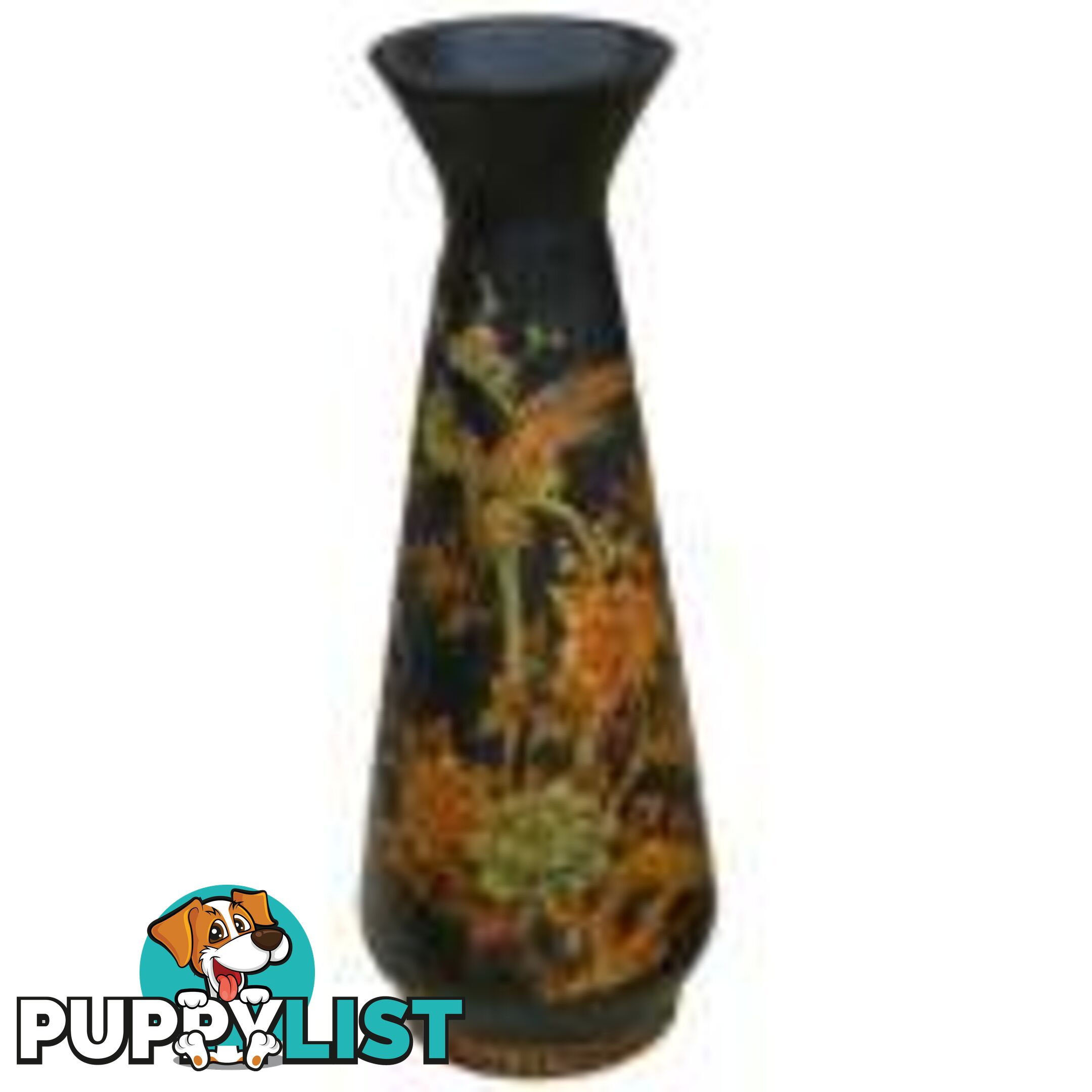 Black Painted Chinese Wood Decoration Vase