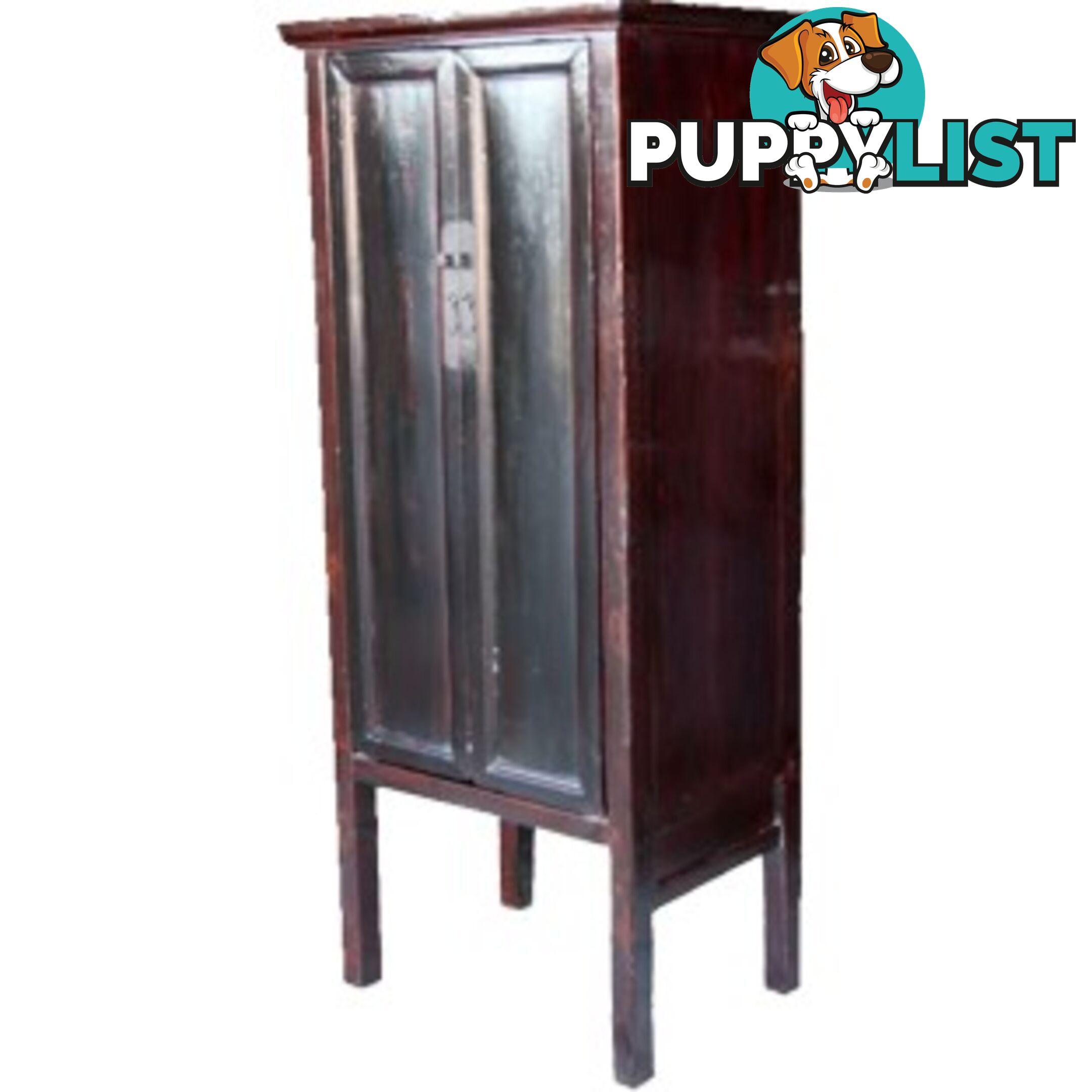 Black Slim Tapered Chinese Cabinet