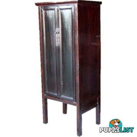 Black Slim Tapered Chinese Cabinet