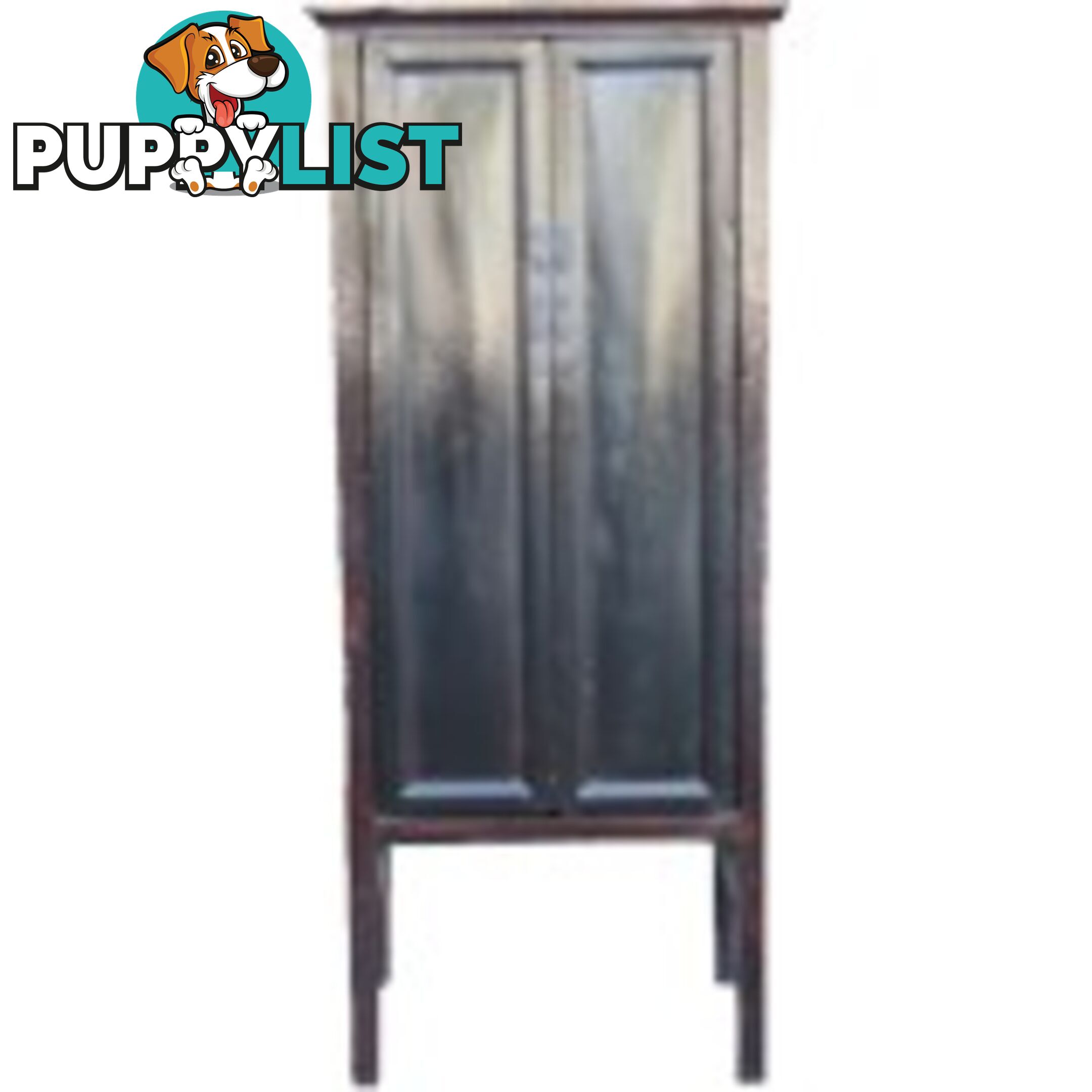 Black Slim Tapered Chinese Cabinet