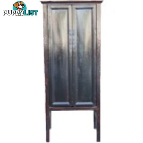 Black Slim Tapered Chinese Cabinet