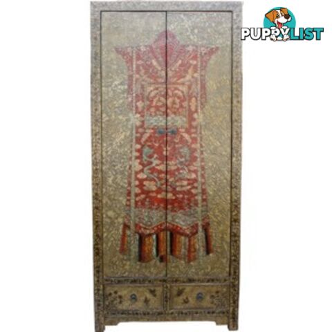 Large Chinese Cabinet Painted in Qing Empress Dressing