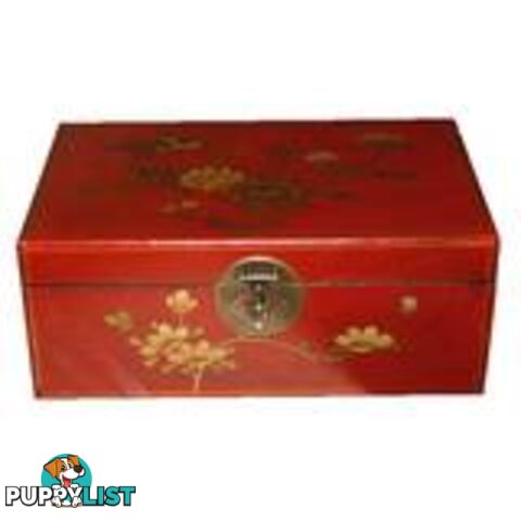 Large Red Painted Chinese Box