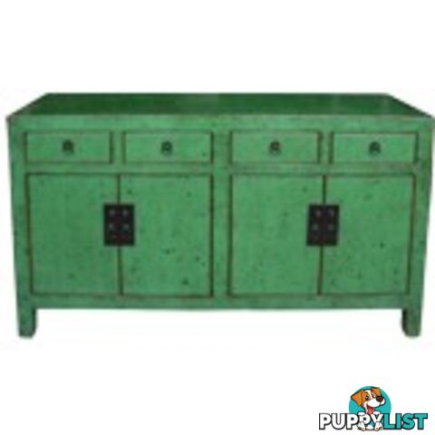 Green Lacquered Wood Sideboard Buffet