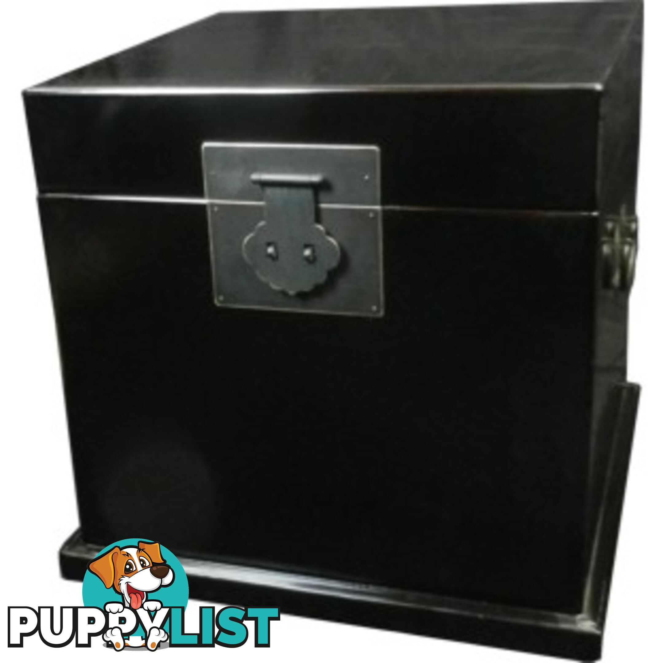 Black Lacquered Cube Chest