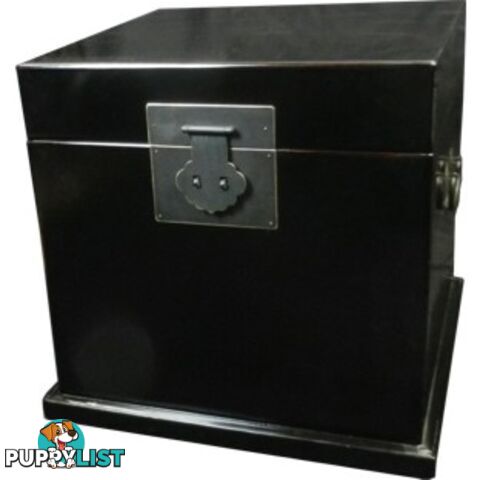 Black Lacquered Cube Chest