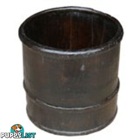 Antique Chinese Brown Rice Bucket