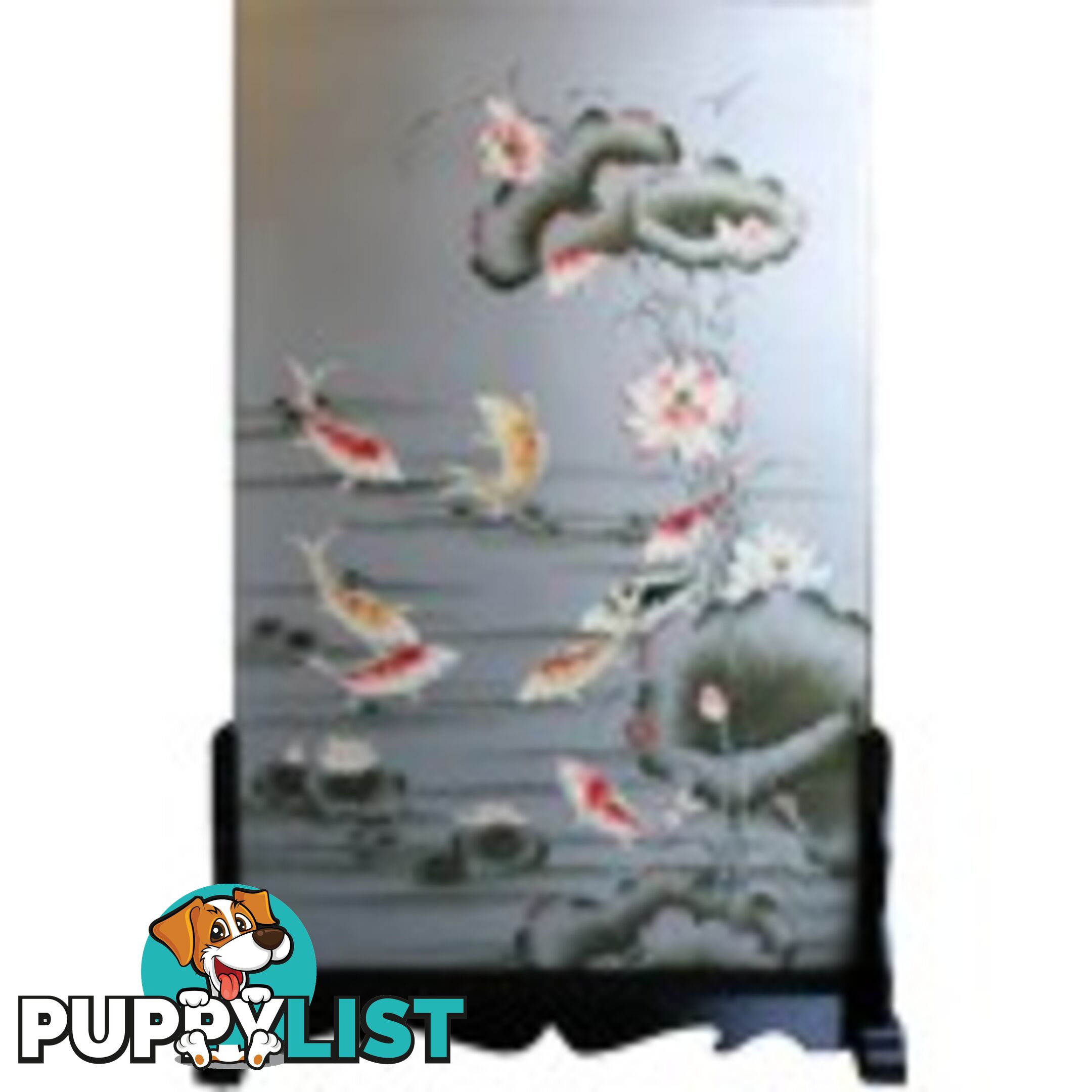 Chinese Room Divider on Spring - Koi Fish