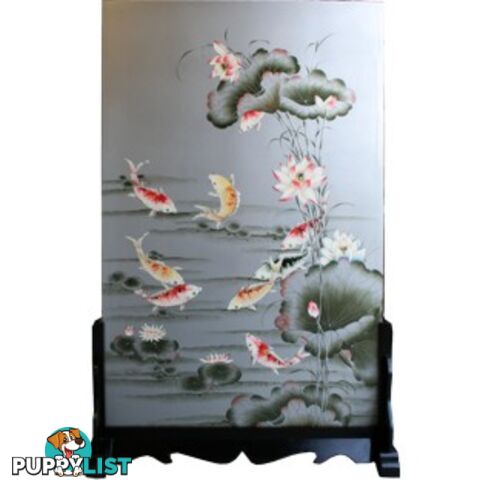 Chinese Room Divider on Spring - Koi Fish