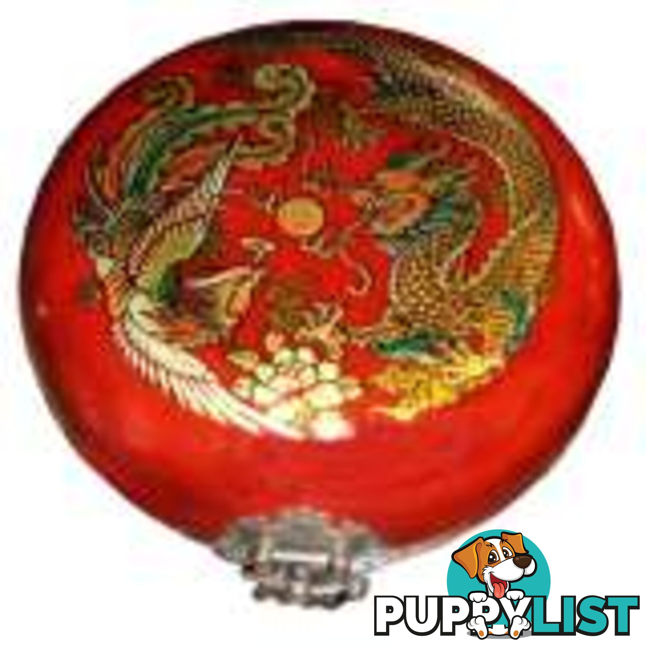 Chinese Red Round Dragon Fengshui Compass