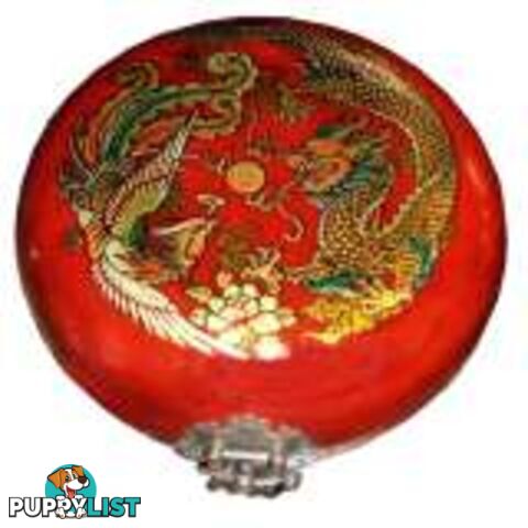 Chinese Red Round Dragon Fengshui Compass