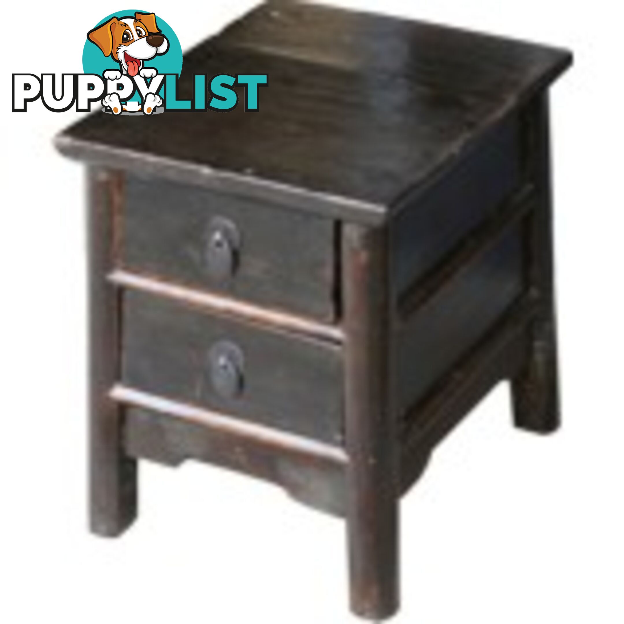 Chinese Antique Wood Stool with Drawer/Side Table