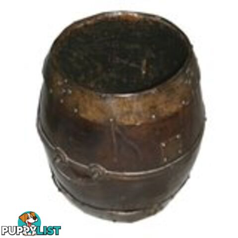 Chinese Antique Brown Wood Water Barrel