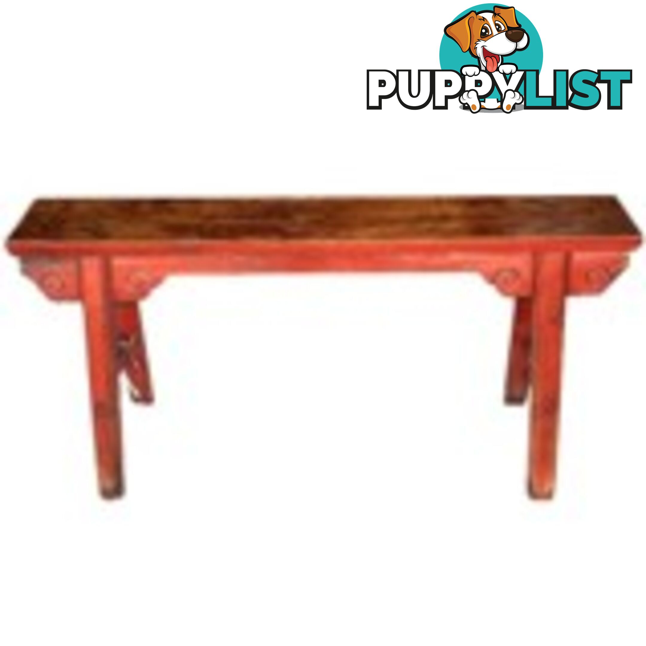 Red Chinese Martial Arts Bench