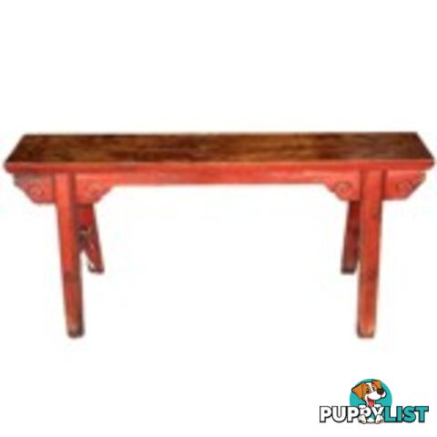 Red Chinese Martial Arts Bench