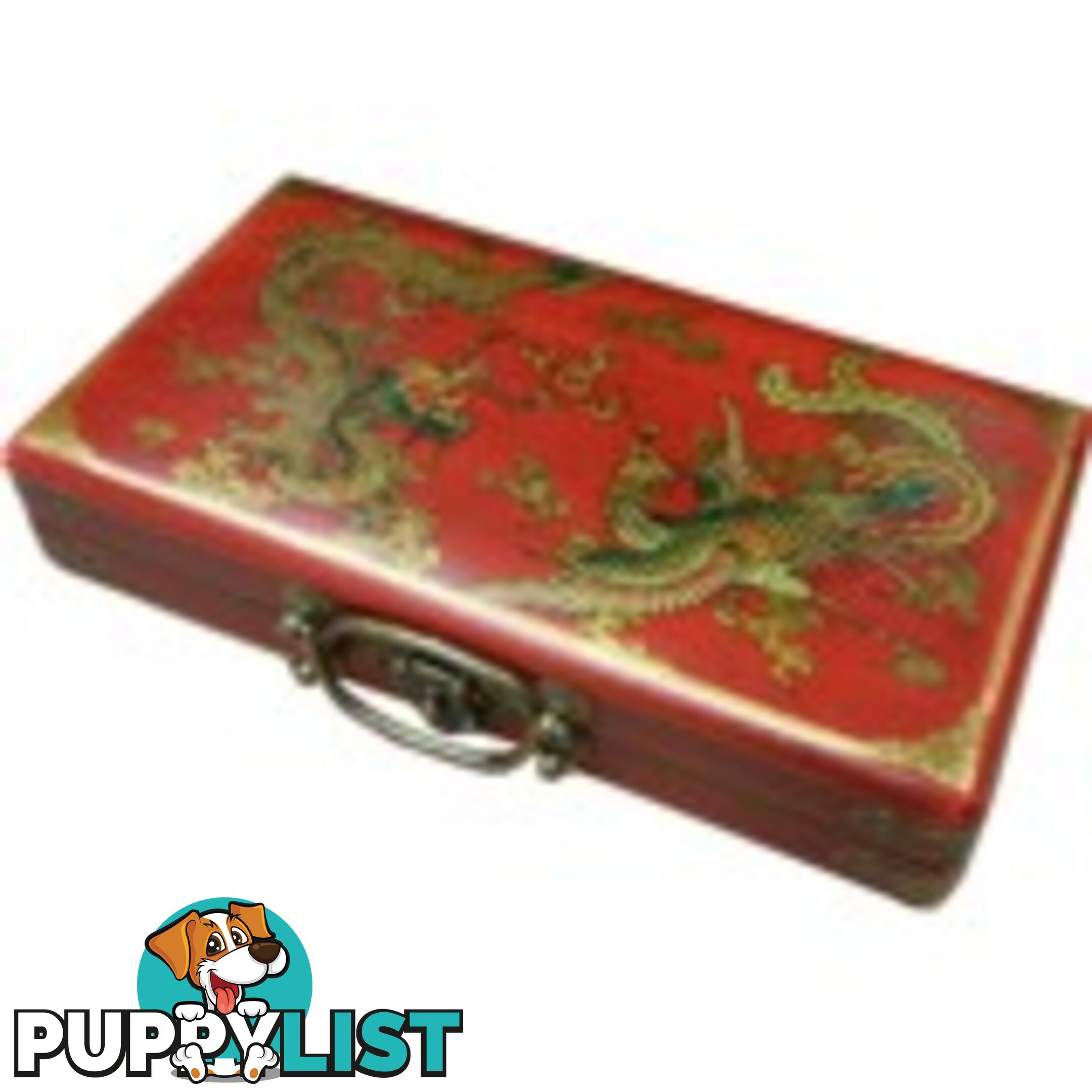 Chinese Abacus in Red Dragon & Phoenix Box