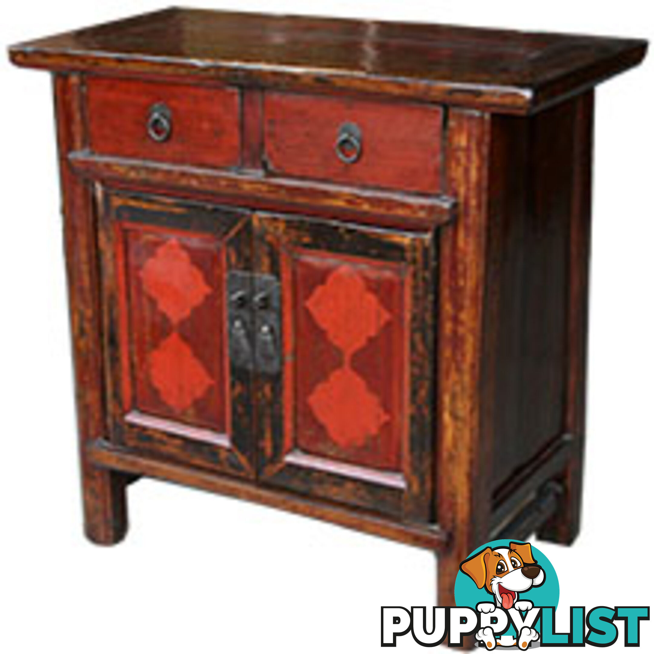 Chinese Antique Red Cabinet