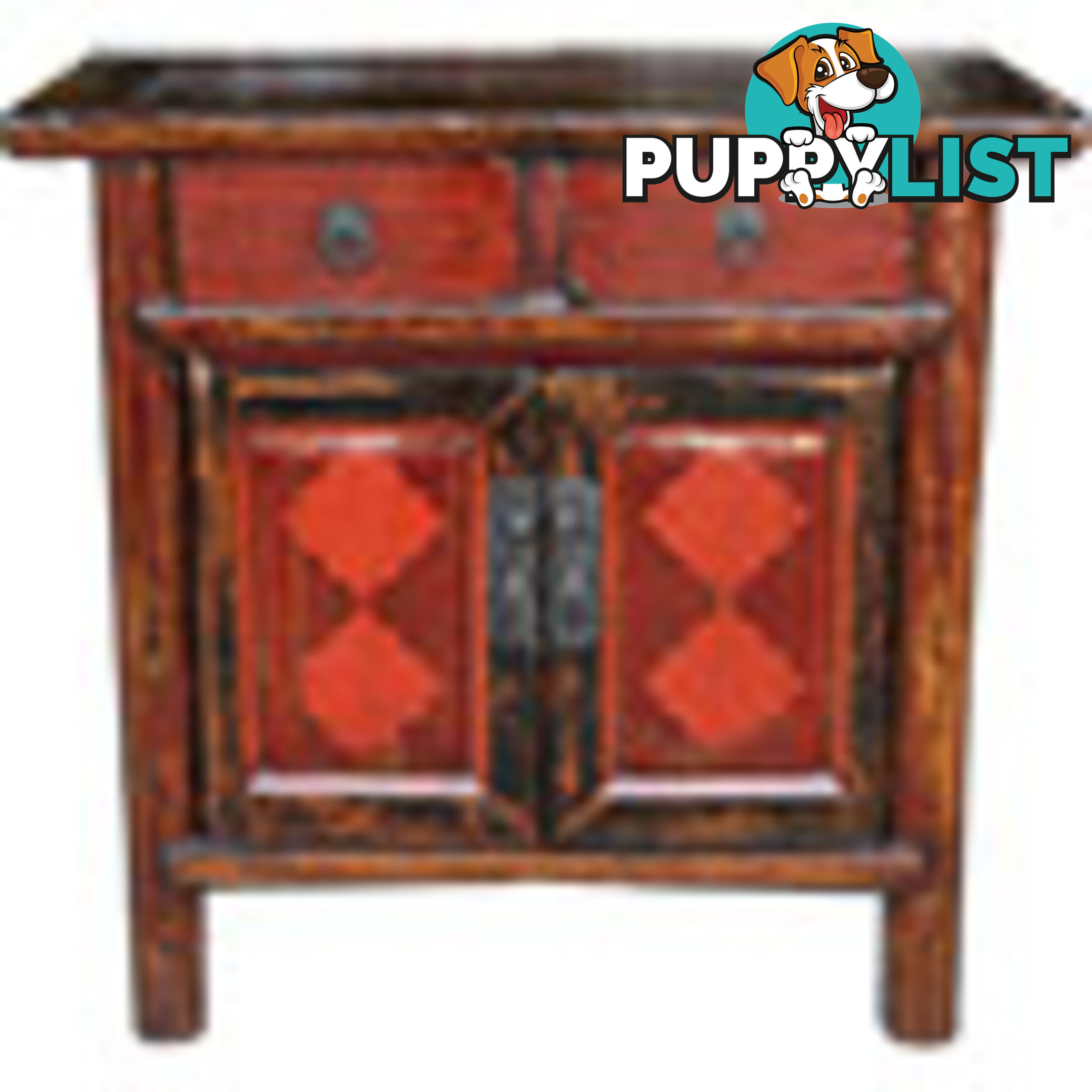 Chinese Antique Red Cabinet